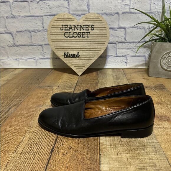 Zelli Mens Size 10 N Leather Black Loafers Shoes Hand Crafted in Italy - Picture 7 of 16